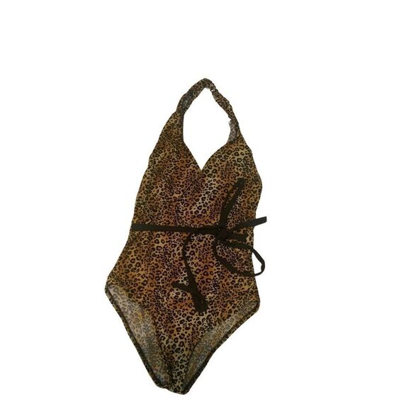 Kushcush by Kerry Cushman swimsuit plunge Leopard Large - Picture 6 of 11